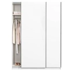 Schuifdeurkast Genua - Wit - 204x150x60 Cm -RoomStyle Verkoopwinkel 12404335 0140