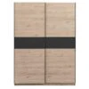 Schuifdeurkast Genua - Eikenkleur/antraciet - 204x150x60 Cm 1 Schuifdeurkast Genua - Eikenkleur/antraciet - 204x150x60 Cm -RoomStyle Verkoopwinkel 12404370