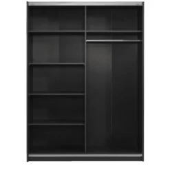 Schuifdeurkast Genua - Antraciet - 204x150x60 Cm -RoomStyle Verkoopwinkel 12404375 0221