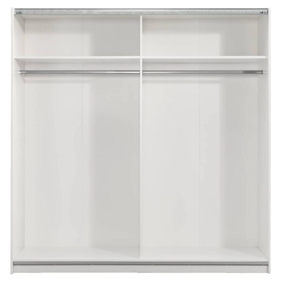 Schuifdeurkast Genua - Wit - 204x200x60 Cm 4 Schuifdeurkast Genua - Wit - 204x200x60 Cm - Afbeelding 3