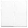 Schuifdeurkast Genua - Wit - 204x200x60 Cm -RoomStyle Verkoopwinkel 12404410
