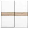 Schuifdeurkast Genua - Wit/eikenkleur - 204x200x60 Cm 2 Schuifdeurkast Genua - Wit/eikenkleur - 204x200x60 Cm -RoomStyle Verkoopwinkel 12404420