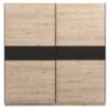Schuifdeurkast Genua - Eikenkleur/antraciet - 204x200x60 Cm -RoomStyle Verkoopwinkel 12404445