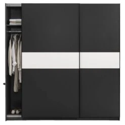 Schuifdeurkast Genua - Antraciet/wit - 204x200x60 Cm 7 Schuifdeurkast Genua - Antraciet/wit - 204x200x60 Cm -RoomStyle Verkoopwinkel 12404460 0140