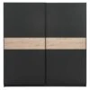 Schuifdeurkast Genua - Antraciet/eikenkleur - 204x200x60 Cm -RoomStyle Verkoopwinkel 12404465