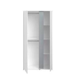 Kledingkast Bobby 2-deurs - Wit - 182x90x51 Cm -RoomStyle Verkoopwinkel 12409010 0102