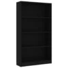VidaXL Boekenkast Met 4 Schappen 80x24x142 Cm Bewerkt Hout Zwart -RoomStyle Verkoopwinkel 1259102913