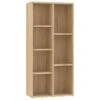 VidaXL Boekenkast 50x25x106 Cm Bewerkt Hout Sonoma Eikenkleurig