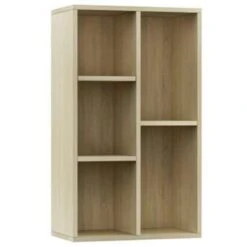 VidaXL Boekenkast/dressoir 50x25x80 Cm Spaanplaat Sonoma Eikenkleurig