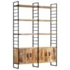 VidaXL Boekenkast Met 4 Schappen 124x30x180 Cm Ruw Mangohout 2 VidaXL Boekenkast Met 4 Schappen 124x30x180 Cm Ruw Mangohout -RoomStyle Verkoopwinkel 1288052423