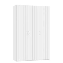 STOCK Kledingkast 3-deurs - Wit - 236x152,2x56,5 Cm -RoomStyle Verkoopwinkel 12950260 0300