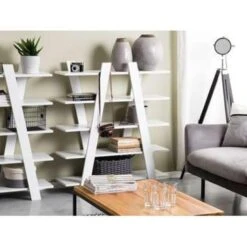 Beliani Boekenkast ESCALANTE - Wit Vezelplaat -RoomStyle Verkoopwinkel 1300317602 0102