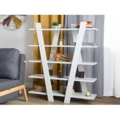 Beliani Boekenkast ESCALANTE - Wit Vezelplaat -RoomStyle Verkoopwinkel 1300317602 0103