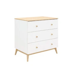 Bopita Paris Commode Met 3 Laden - Wit/Eiken
