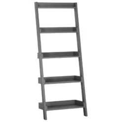 Beliani Boekenkast MOBILE TRIO - Grijs Mdf