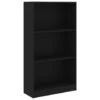 VidaXL Boekenkast Met 3 Schappen 60x24x109 Cm Bewerkt Hout Zwart -RoomStyle Verkoopwinkel 1390688693
