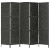 VidaXL Kamerscherm Met 5 Panelen 193x160 Cm Waterhyacint Zwart -RoomStyle Verkoopwinkel 1395618652
