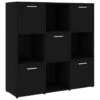 VidaXL Boekenkast 90x30x90 Cm Spaanplaat Zwart -RoomStyle Verkoopwinkel 1429315096