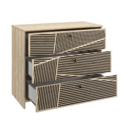 Diagone Ladekast Claustra - 3 Laden - Blond Eiken/donker Grijs -RoomStyle Verkoopwinkel 143f4465a4554c719d3d65d85e67d063