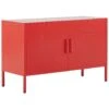 Beliani Kantoorkast URIA - Rood Staal -RoomStyle Verkoopwinkel 1440889818