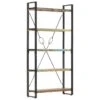 VidaXL Boekenkast Met 5 Schappen 90x30x180 Cm Massief Gerecycled Hout -RoomStyle Verkoopwinkel 1443473452