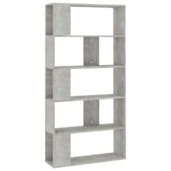 VidaXL Boekenkast/kamerscherm 80x24x159 Cm Bewerkt Hout Betongrijs