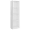 VidaXL Boekenkast Met 4 Schappen 40x24x142 Cm Spaanplaat Hoogglans Wit 1 VidaXL Boekenkast Met 4 Schappen 40x24x142 Cm Spaanplaat Hoogglans Wit -RoomStyle Verkoopwinkel 1448521536