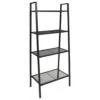 VidaXL Ladder Boekenkast 4 Schappen Metaal Zwart -RoomStyle Verkoopwinkel 1472377169
