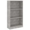 VidaXL Boekenkast Met 3 Schappen 60x24x109 Cm Bewerkt Hout Betongrijs -RoomStyle Verkoopwinkel 1536000600