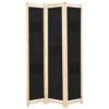 VidaXL Kamerscherm Met 3 Panelen 120x170x4 Cm Stof Zwart -RoomStyle Verkoopwinkel 1558274323