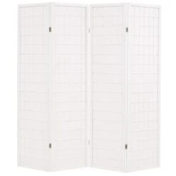 VidaXL Kamerscherm Inklapbaar Japanse Stijl 160x170 Cm Wit