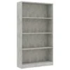 VidaXL Boekenkast Met 4 Schappen 80x24x142 Cm Bewerkt Hout Betongrijs -RoomStyle Verkoopwinkel 1600018966