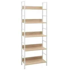 VidaXL Boekenkast 5 Schappen 60x27,6x158,5 Cm Spaanplaat Eikenkleurig