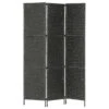 VidaXL Kamerscherm Met 3 Panelen 116x160 Cm Waterhyacint Zwart