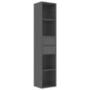 VidaXL Boekenkast 36x30x171 Cm Spaanplaat Hoogglans Grijs