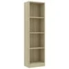 VidaXL Boekenkast Met 4 Schappen 40x24x142 Cm Bewerkt Hout Sonoma Eik 1 VidaXL Boekenkast Met 4 Schappen 40x24x142 Cm Bewerkt Hout Sonoma Eik -RoomStyle Verkoopwinkel 1654935046