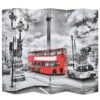 VidaXL Kamerscherm Inklapbaar Londen Bus 228x170 Cm Zwart En Wit -RoomStyle Verkoopwinkel 1666107554