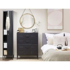 Beliani Kantoorkast ENAGO - Zwart Staal -RoomStyle Verkoopwinkel 16adac1121a146de9de3f564195185f3