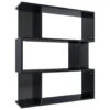 VidaXL Boekenkast/kamerscherm 80x24x96 Cm Hoogglans Zwart -RoomStyle Verkoopwinkel 1705543271