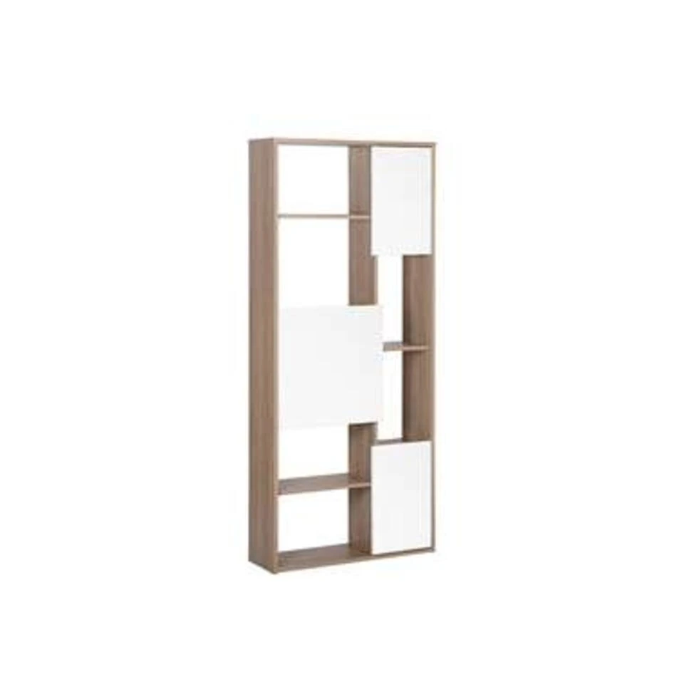 Beliani Boekenkast GRADA - Donkere Houtkleur Mdf 5 Beliani Boekenkast GRADA - Donkere Houtkleur Mdf - Afbeelding 3