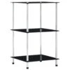 VidaXL Kastje 3-laags 40x40x67 Cm Gehard Glas Zwart -RoomStyle Verkoopwinkel 1744422026