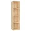 VidaXL Boekenkast/tv-meubel 36x30x143cm Bewerkt Hout Sonoma Eikenkleur -RoomStyle Verkoopwinkel 1754727617