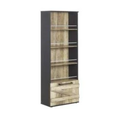 Beliani Boekenkast SALTER - Lichte Houtkleur Vezelplaat