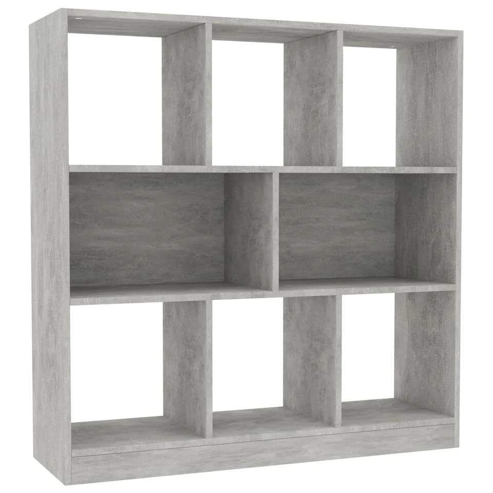 VidaXL Boekenkast 97,5x29,5x100 Cm Bewerkt Hout Betongrijs 3 VidaXL Boekenkast 97,5x29,5x100 Cm Bewerkt Hout Betongrijs