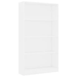 VidaXL Boekenkast Met 4 Schappen 80x24x142 Cm Bewerkt Hout Wit