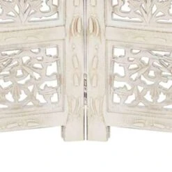 VidaXL Kamerscherm Met 4 Panelen Handgesneden 160x165 Cm Mangohout Wit 9 VidaXL Kamerscherm Met 4 Panelen Handgesneden 160x165 Cm Mangohout Wit -RoomStyle Verkoopwinkel 1824494616 0103