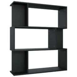 VidaXL Boekenkast/kamerscherm 80x24x96 Cm Bewerkt Hout Zwart