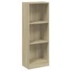 VidaXL Boekenkast Met 3 Schappen 40x24x108 Cm Bewerkt Hout Sonoma Eik 2 VidaXL Boekenkast Met 3 Schappen 40x24x108 Cm Bewerkt Hout Sonoma Eik -RoomStyle Verkoopwinkel 1874403772