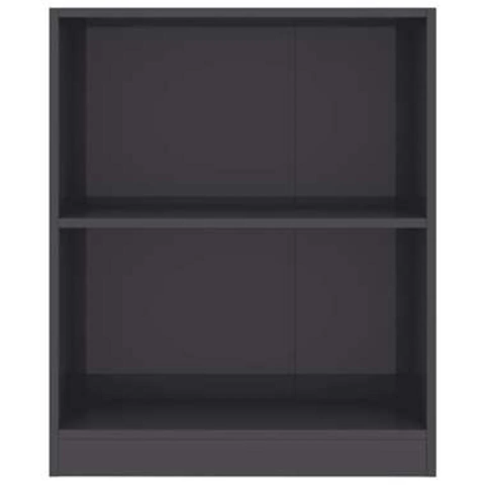 VidaXL Boekenkast 60x24x74,5 Cm Bewerkt Hout Hoogglans Grijs 3 VidaXL Boekenkast 60x24x74,5 Cm Bewerkt Hout Hoogglans Grijs