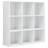 VidaXL Boekenkast 98x30x98 Cm Spaanplaat Hoogglans Wit -RoomStyle Verkoopwinkel 1899330443